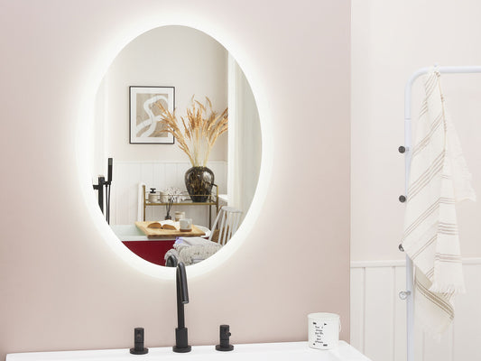 LED-Badezimmer-Spiegel VIRIAT 60 cm 80 cm Silber