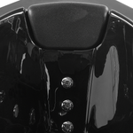 Whirlpool Badewanne schwarz Eckmodell mit LED 205 x 146 cm TOCOA