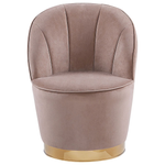 Sessel ALBY Samtstoff Hellbeige