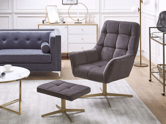 Sessel Samtstoff Taupe MOLLE