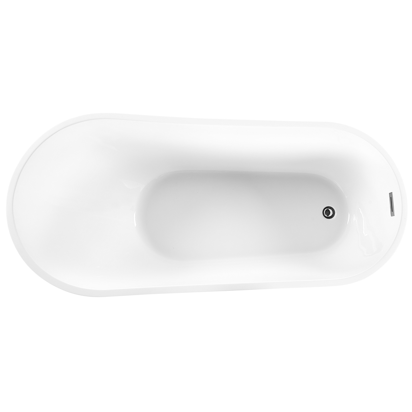 Badewanne freistehend weiss oval 170 x 78 cm SOLARTE