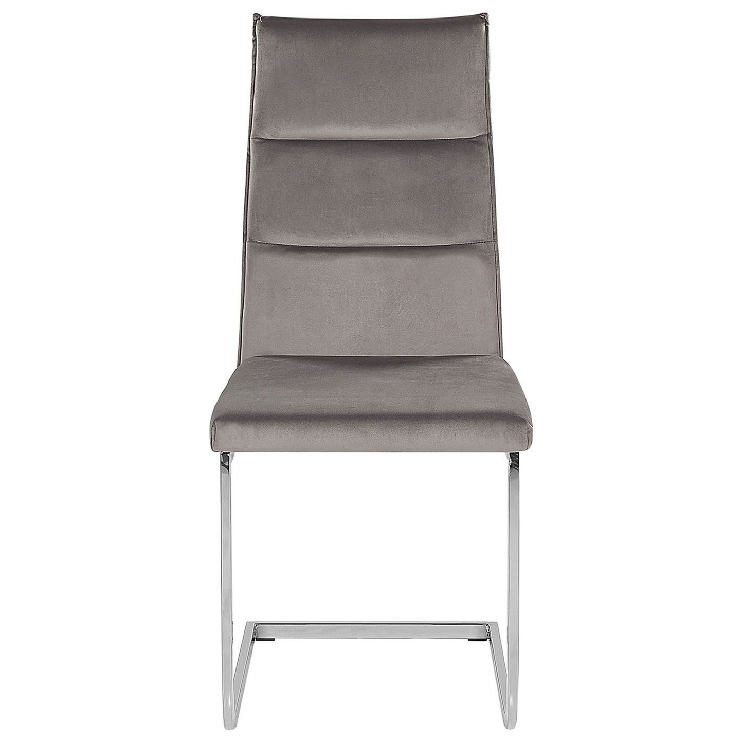 Esszimmerstuhl 2er Set ROCKFORD Samtstoff Grau