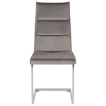 Esszimmerstuhl 2er Set ROCKFORD Samtstoff Grau