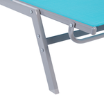 Gartenliege Stahl Textilbespannung blau NOLI