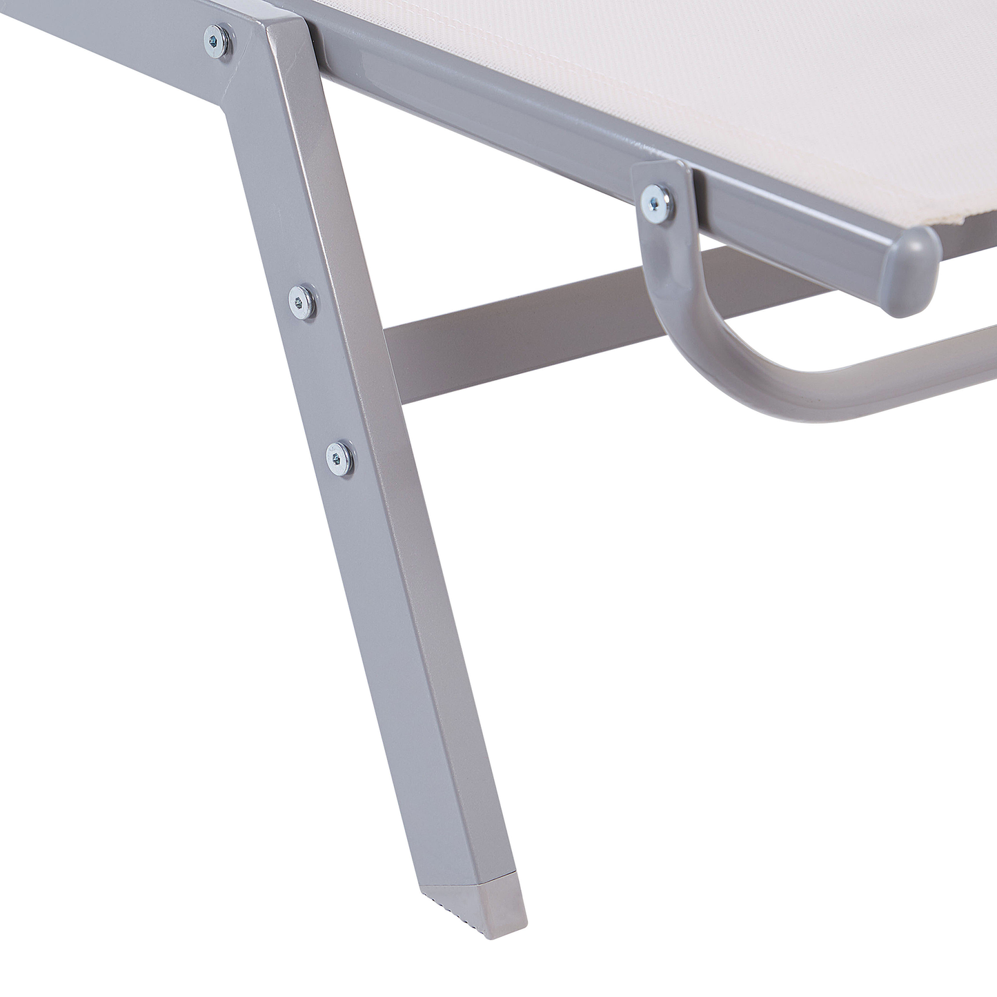 Gartenliege Stahl Textilbespannung weiss NOLI