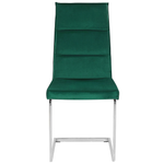 Esszimmerstuhl 2er Set ROCKFORD Samtstoff Grün