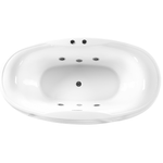 Whirlpool Badewanne freistehend weiss oval mit LED 180 x 100 cm MUSTIQUE