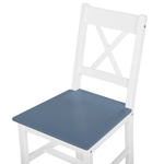 Esszimmer Set MOANA Kiefernholz Weiss 4-Sitzer