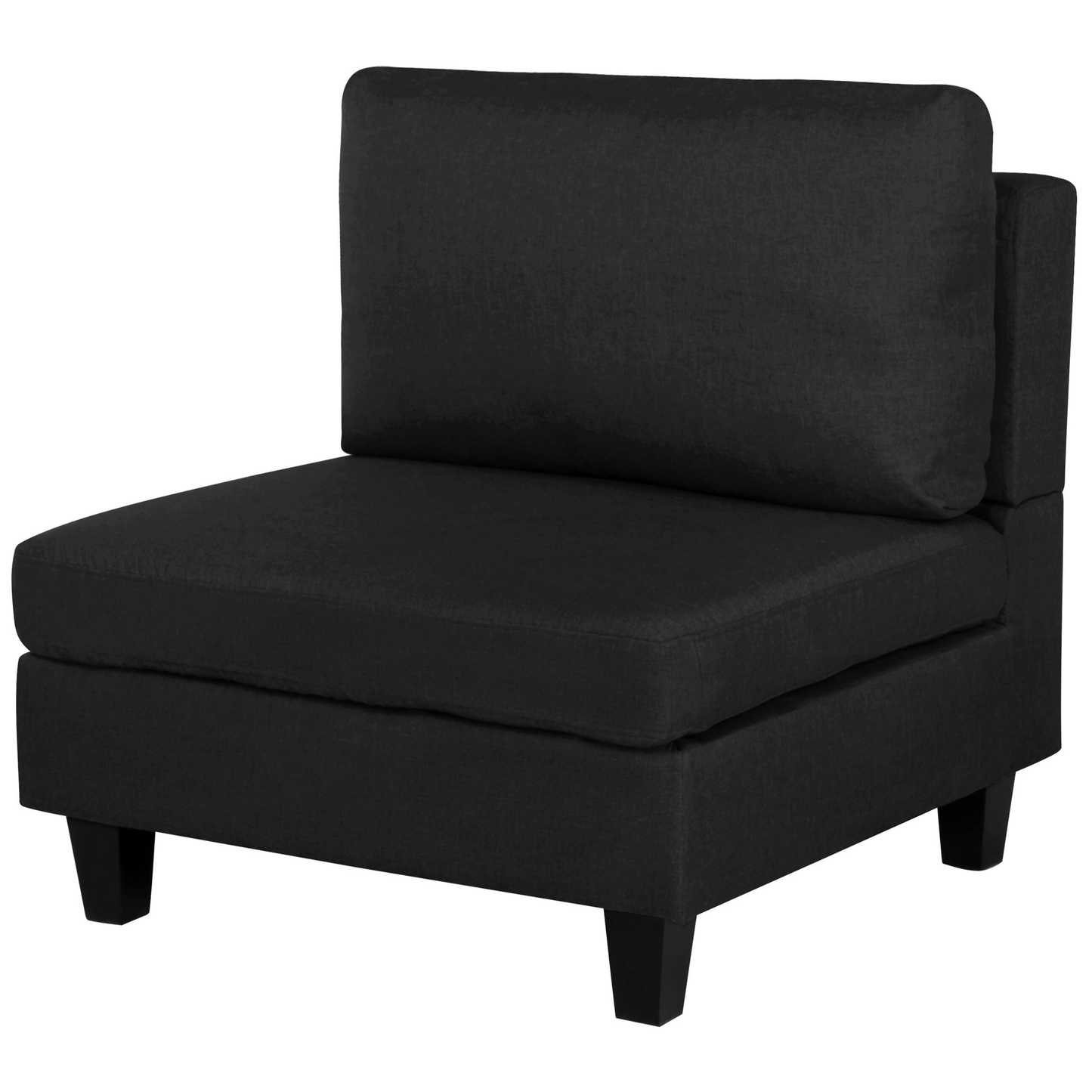 4-Sitzer Ecksofa schwarz linksseitig FEVIK
