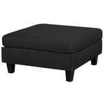 4-Sitzer Ecksofa schwarz linksseitig mit Ottomane FEVIK