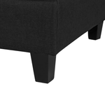 3-Sitzer Sofa Polsterbezug schwarz mit Ottomane FEVIK