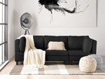 3-Sitzer Sofa Polsterbezug schwarz FEVIK