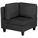 5-Sitzer Ecksofa schwarz linksseitig FEVIK