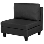 5-Sitzer Ecksofa schwarz linksseitig mit Ottomane FEVIK
