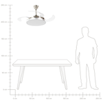 Deckenventilator mit Licht IBAR mit Fernbedienung Transparent