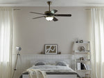 Deckenventilator mit Licht BEGEJ mit Fernbedienung Dunkelbraun