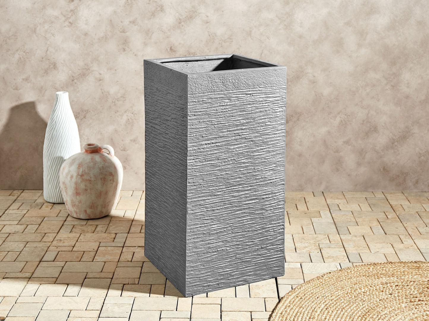 Blumenkübel DION Keramik 40 cm Grau