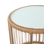 Bistro Set inkl. Kissen LABICO Polyrattan Hellbraun