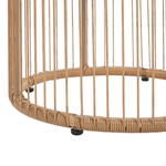 Bistro Set inkl. Kissen LABICO Polyrattan Hellbraun