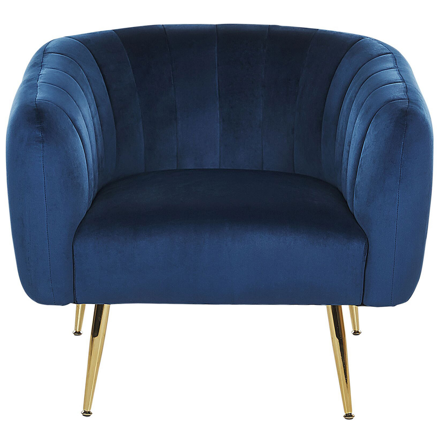 Sessel LACONIA Samtstoff Dunkelblau