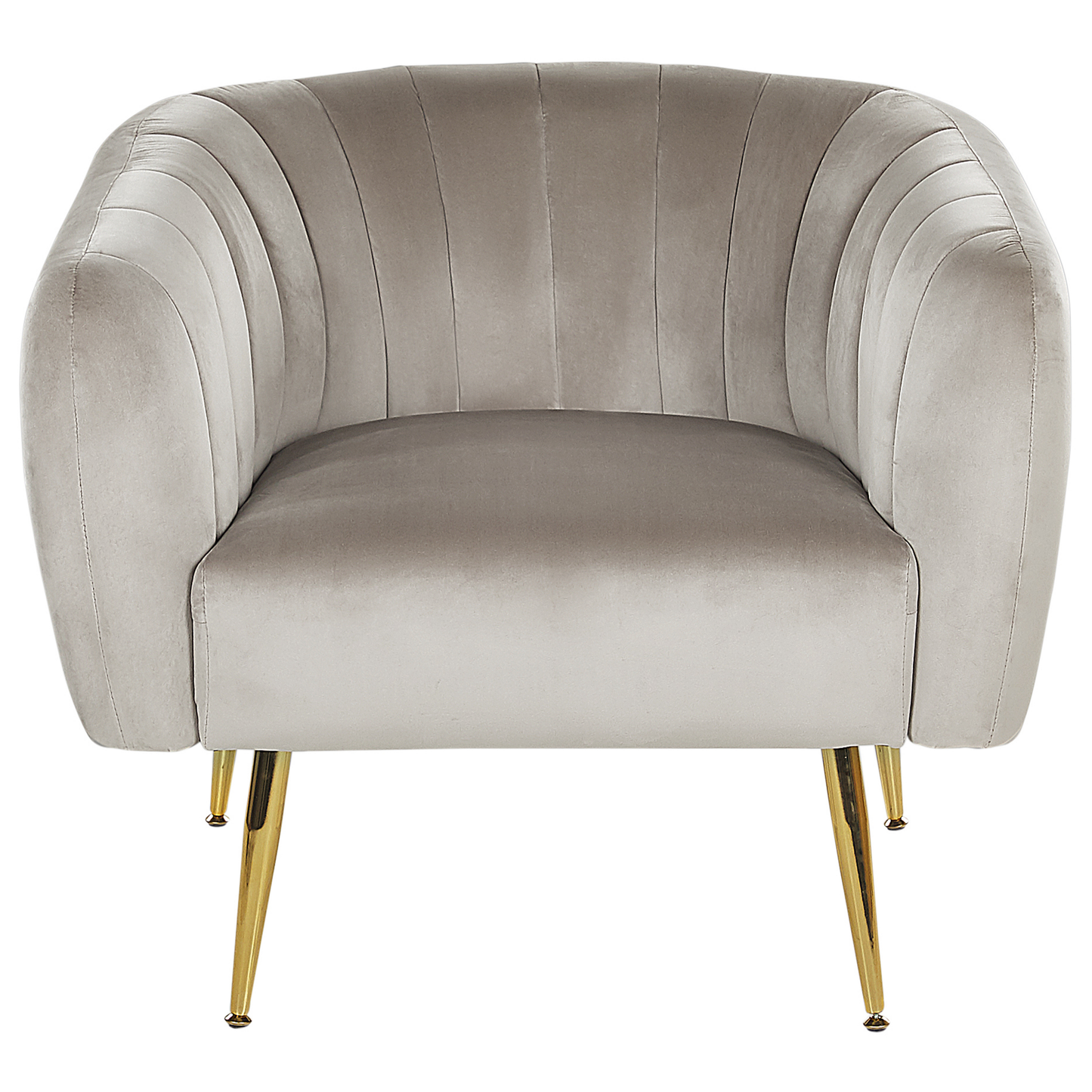 Sessel LACONIA Samtstoff Taupe