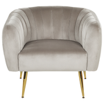 Sessel LACONIA Samtstoff Taupe