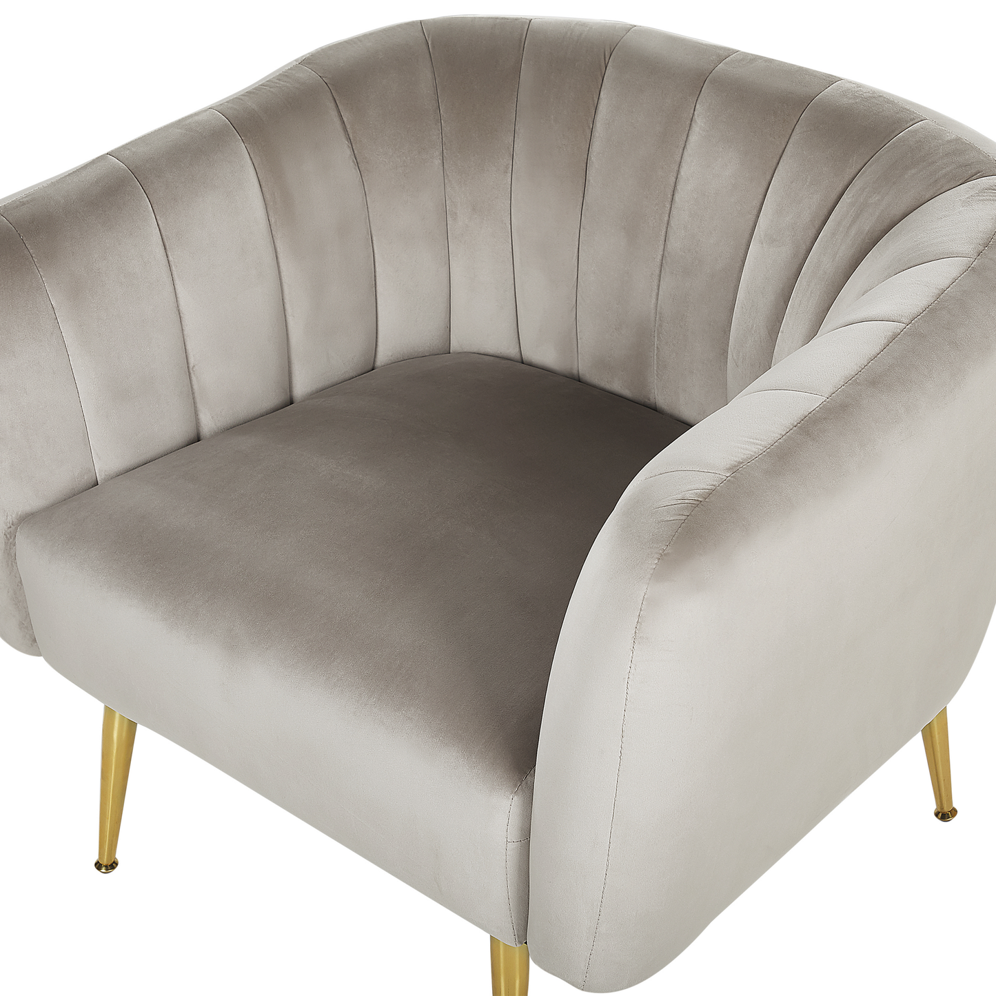 Sessel LACONIA Samtstoff Taupe