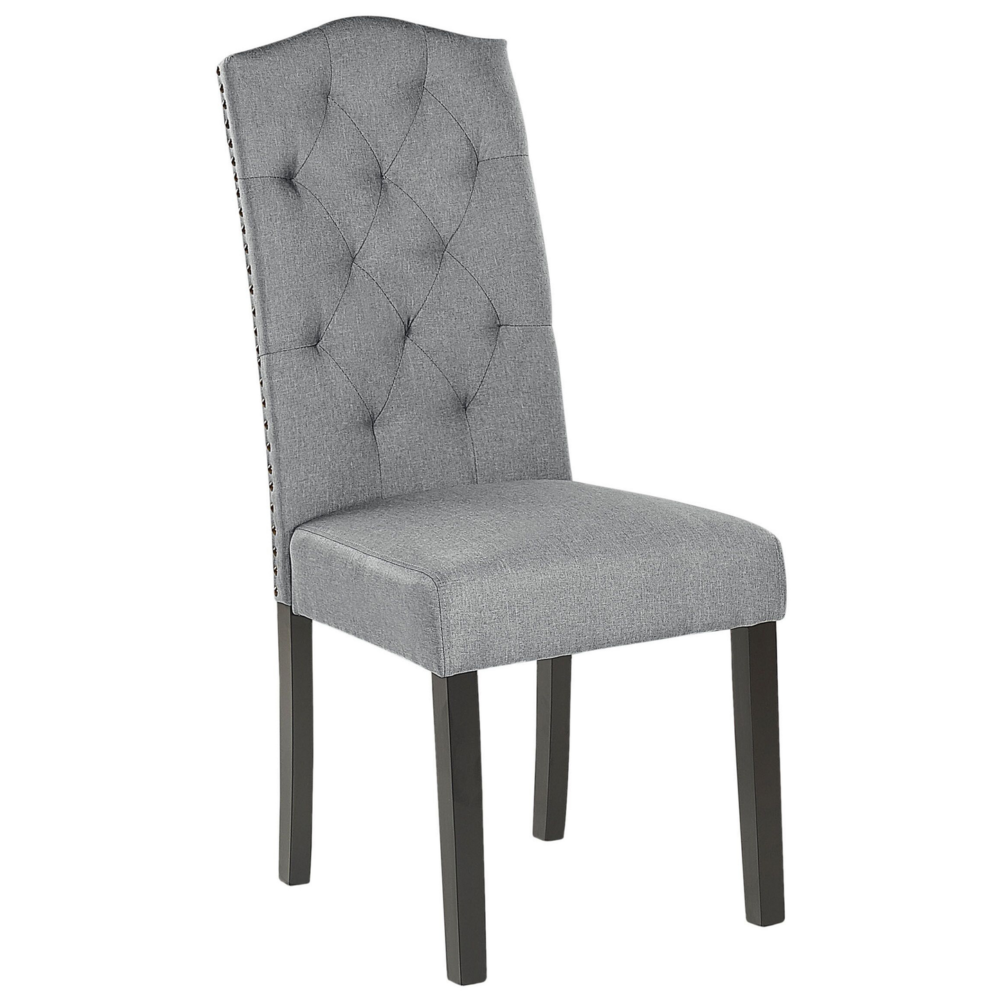 Esszimmerstuhl 2er Set SHIRLEY Stoff Grau