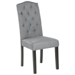 Esszimmerstuhl 2er Set SHIRLEY Stoff Grau