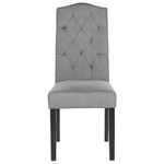 Esszimmerstuhl 2er Set SHIRLEY Stoff Grau
