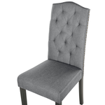 Esszimmerstuhl 2er Set SHIRLEY Stoff Grau