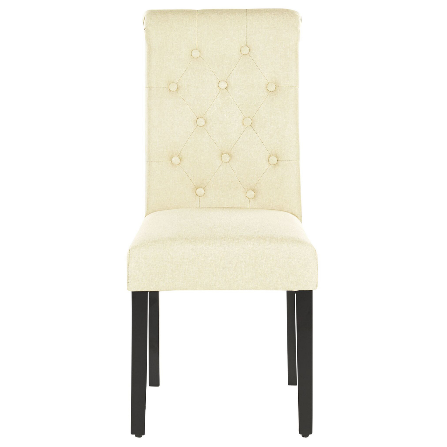 Esszimmerstuhl 2er Set VELVA Stoff Creme