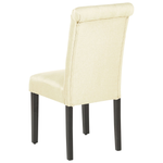 Esszimmerstuhl 2er Set VELVA Stoff Creme