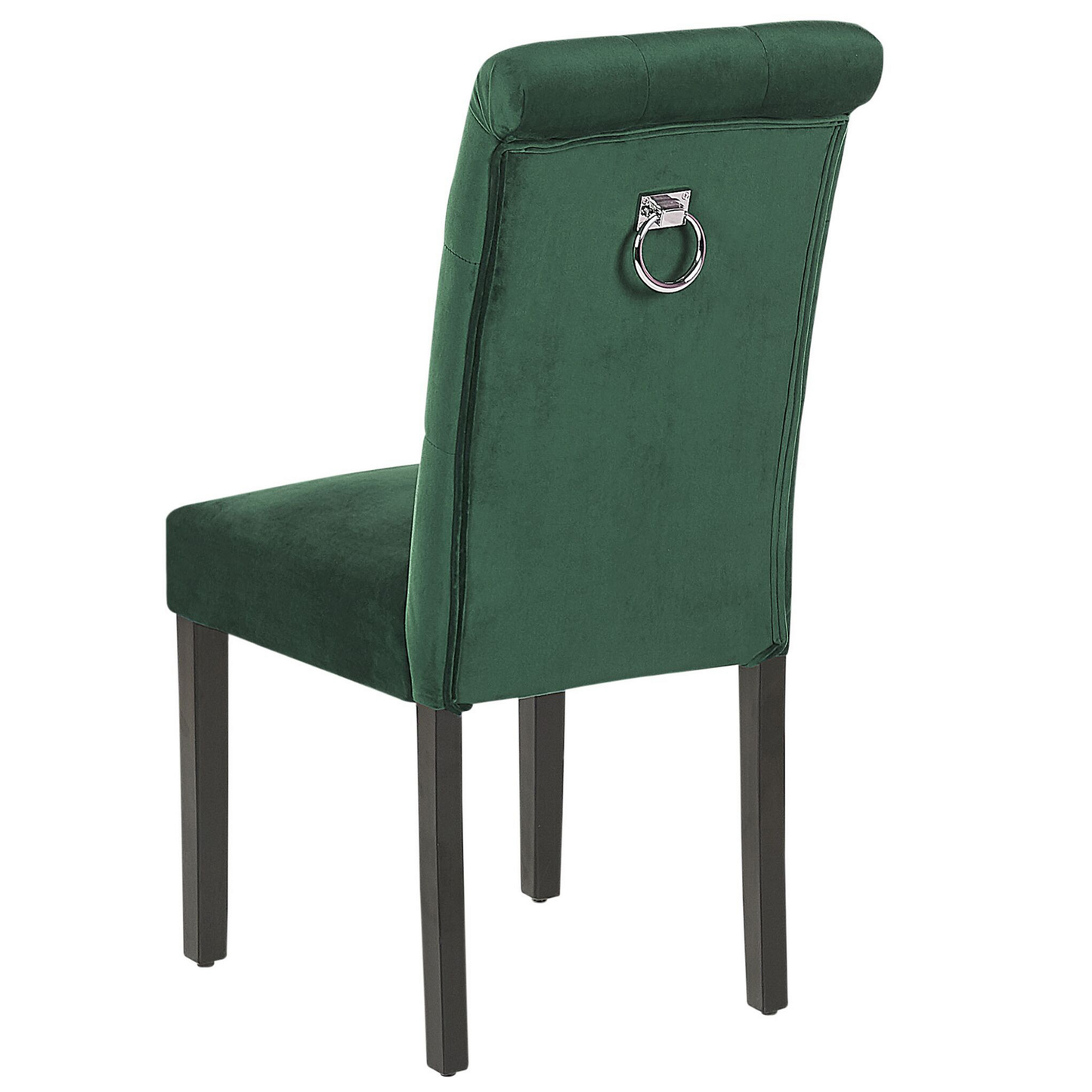 Esszimmerstuhl 2er Set Samtstoff Dunkelgrün VELVA