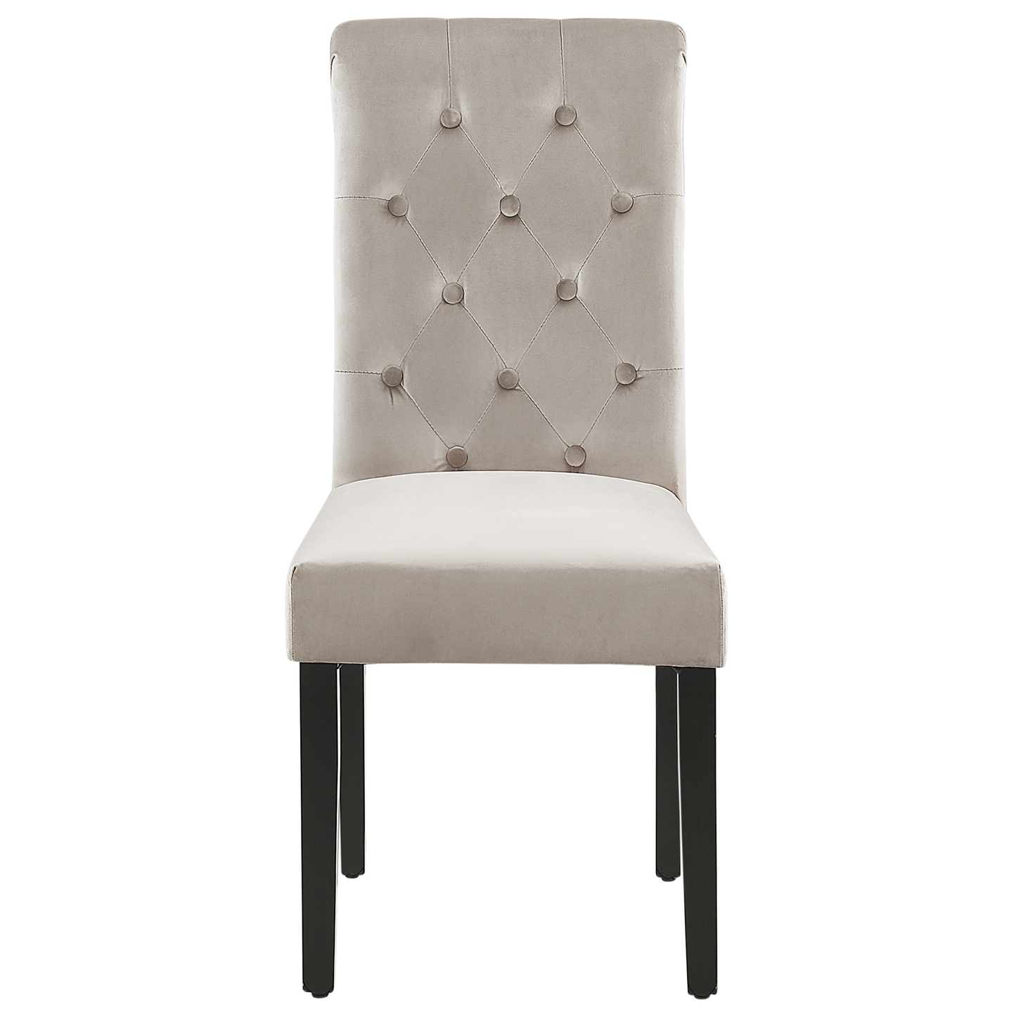 Esszimmerstuhl 2er Set Samtstoff Grau VELVA