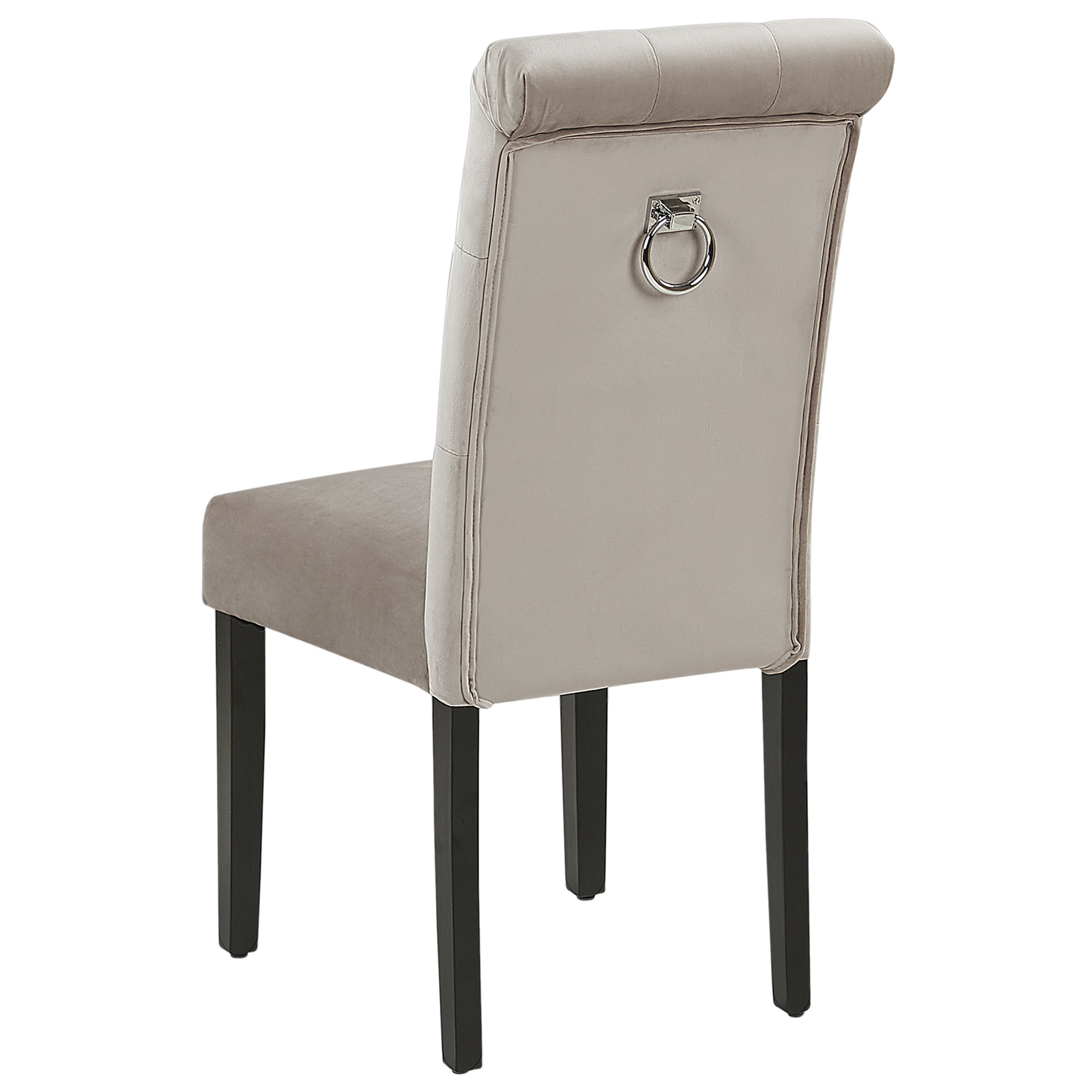 Esszimmerstuhl 2er Set Samtstoff Grau VELVA