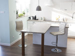 Set mit 2 Barstühlen LUCERNE Kunstleder drehbar Hellbeige