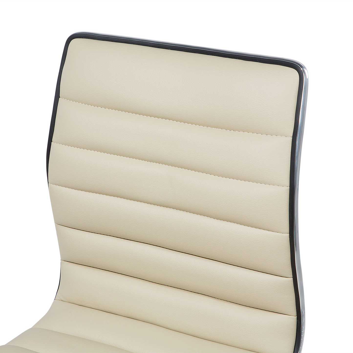 Set mit 2 Barstühlen LUCERNE Kunstleder drehbar Hellbeige