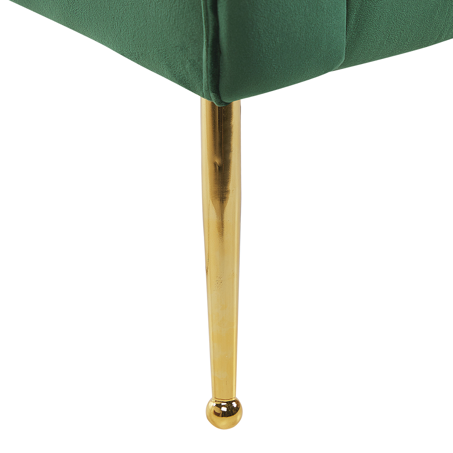 Chaiselongue Samtstoff dunkelgrün / gold NANTILLY