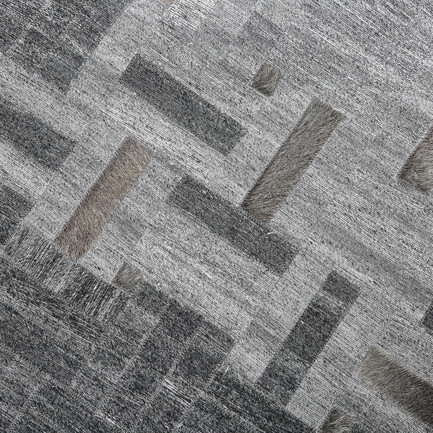 Teppich Leder grau 140 x 200 cm Kurzflor DARA