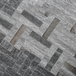 Teppich Leder grau 140 x 200 cm Kurzflor DARA