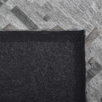 Teppich Leder grau 140 x 200 cm Kurzflor DARA