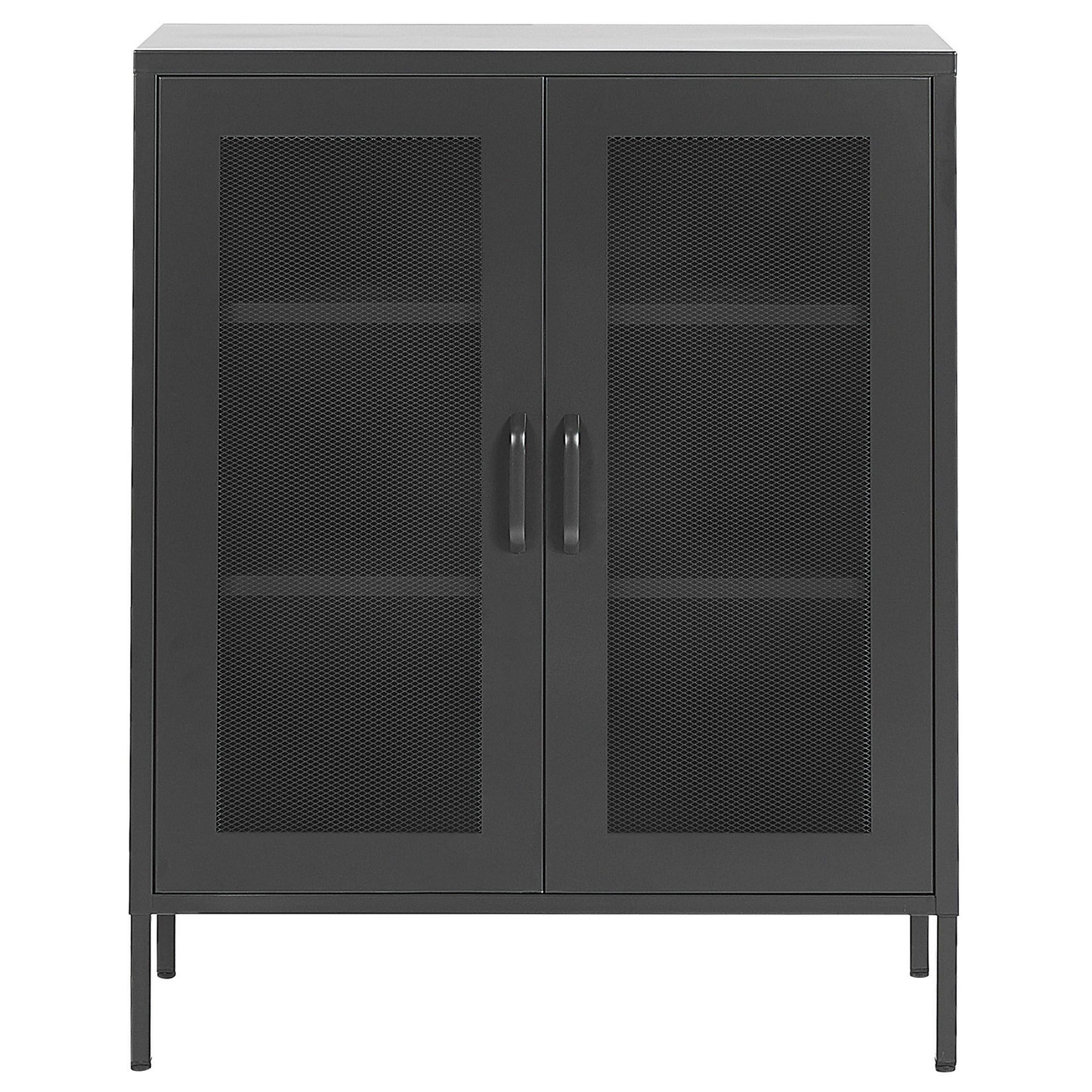 Schrank WAKATIPU Metall 102 cm Schwarz