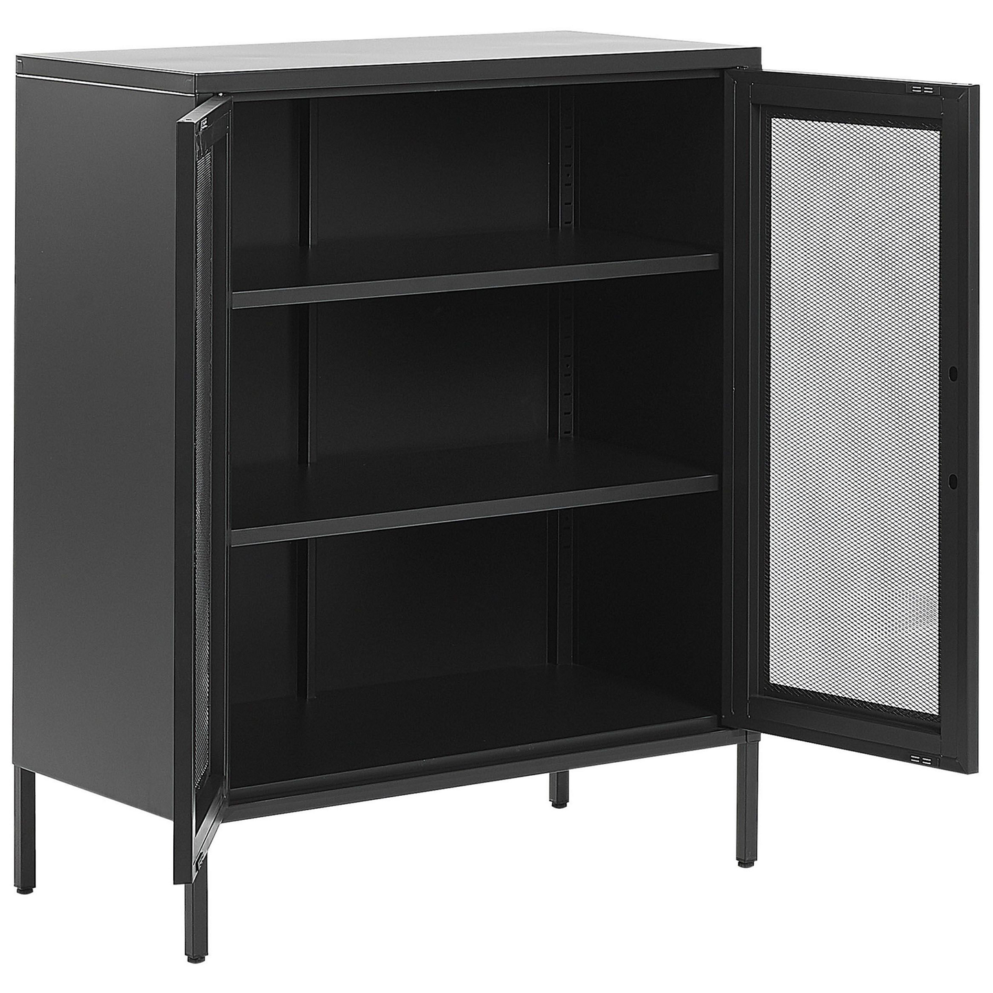 Schrank WAKATIPU Metall 102 cm Schwarz