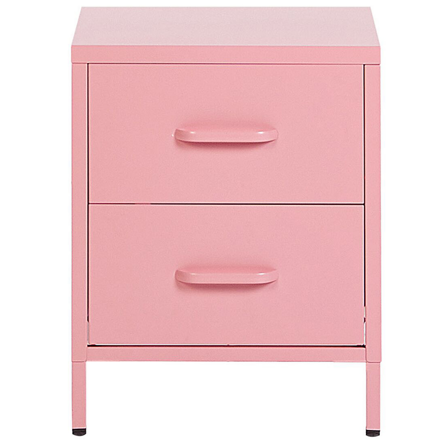 Nachttisch mit 2 Schubladen MALAVI Metall Rosa