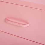 Nachttisch mit 2 Schubladen MALAVI Metall Rosa