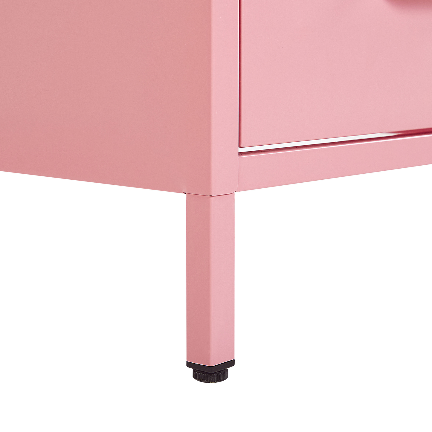Nachttisch mit 2 Schubladen MALAVI Metall Rosa