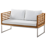 Lounge Set mit Tisch 4-Sitzer BERMUDA Akazienholz Braun