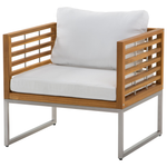 Lounge Set mit Tisch 4-Sitzer BERMUDA Akazienholz Braun