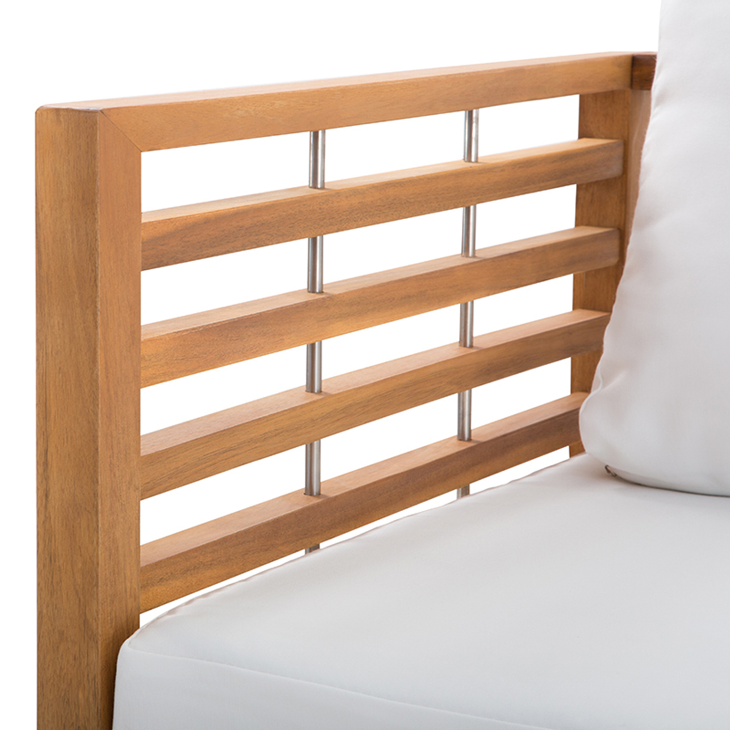 Lounge Set mit Tisch 4-Sitzer BERMUDA Akazienholz Braun